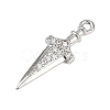 Brass Micro Pave Clear Cubic Zirconia Pendants KK-L238-14P-2