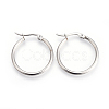 Tarnish Resistant 201 Stainless Steel Hoop Earrings EJEW-A052-19B-P-1