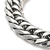 Non-Tarnish 201 Stainless Steel Cuban Link Chains Bracelet for Men Women Hand Polished BJEW-H550-07D-P-2