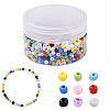 108G 9 Colors Glass Seed Beads SEED-YW0002-70-1