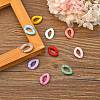 Opaque Spray Painted Acrylic Linking Rings OACR-S036-001A-I-2-4