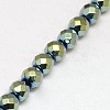 Electroplate Non-magnetic Synthetic Hematite Beads Strands G-J169B-4mm-06-3