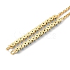 Brass Micro Pave Cubic Zirconia Box Chain Slider Bracelet Makings KK-P233-10G-01-4