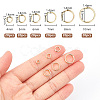 GOMAKERER 120Pcs 6 Styles Brass Split Rings KK-GO0001-52-2