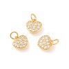 Brass Micro Pave Cubic Zirconia Charms X-ZIRC-F106-07G-1