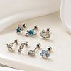 316L Stainless Steel Cubic Zirconia Cartilage Earrings for Women WGF6ABA-22-4