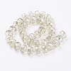 Electroplate Glass Beads Strands EGLA-J145-PL10mm-B08-2