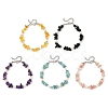 Natural Mixed Stone Chip and Potato Cultured Freshwater Pearl Beaded Bracelets for Women BJEW-JB14280-3