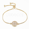 Adjustable Brass Micro Pave Cubic Zirconia Slider Bracelets BJEW-E317-34G-1