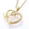 304 Stainless Steel Pendant Necklaces X-NJEW-H486-23G-2