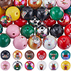 12 Colors Opaque Acrylic Beads OACR-SC0001-88-1