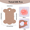 80Pcs Bone Shape Paper Thread Winding Boards SENE-SC0001-08-2