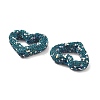 Heart Shape Polymer Clay Rhinestone Beads CLAY-NH0001-09B-5