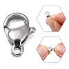 Tarnish Resistant Polished 316 Surgical Stainless Steel Lobster Claw Clasps STAS-R072-11A-3