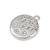 Brass Micro Pave Clear Cubic Zirconia Pendants KK-L238-29P-2