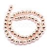 Electroplate Non-magnetic Synthetic Hematite Beads Strands G-L485-03C-LRG-3