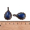 Dyed Natural Lapis Lazuli Teardrop Pendants G-K363-01R-04-3