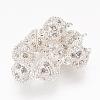 Alloy Rhinestone Magnetic Clasps with Loops RB-H116-2-S-1