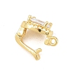 Brass Micro Pave Clear Cubic Zirconia Enhancer Shortener Pendant Bails KK-Z151-06G-2