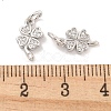 Rack Plating Brass Micro Pave Clear Cubic Zirconia Charms KK-Q814-08P-3