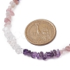 Natural Rose Quartz & Quartz Crystal & Amethyst & Howlite & Apatite & Carnelian & Citrine & Tiger Eye & Green Aventurine Chip Beaded Necklaces NJEW-JN05099-5