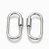 Brass Screw Carabiner Lock Charms KK-T047-07P-2