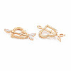 Brass Micro Pave Cubic Zirconia Pendants KK-S364-274A-2