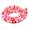 Handmade Polymer Clay Beads Strands CLAY-R089-6mm-104-2