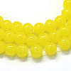 Baking Paint Imitation Jade Glass Round Bead Strands X-DGLA-Q021-10mm-24-1