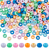 SUNNYCLUE 800Pcs 8 Colors Opaque Plastic Beads KY-SC0001-87-1