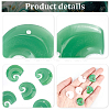 60Pcs 2 Colors Imitation Jade Glass Pendants GLAA-PH0001-96-6
