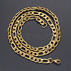 Men's 304 Stainless Steel Figaro Chain Necklaces NJEW-T012-02-56-G-2