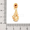 Christmas Theme Brass Micro Pave Cubic Zirconia Pendants KK-C076-27G-01-3