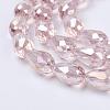 Electroplate Glass Beads Strands EGLA-D015-15x10mm-23-2