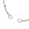 304 Stainless Steel Cable Chain Satellite Chain Slider Bracelet Making AJEW-JB01502-02-2