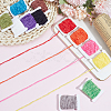 12Pcs 12 Colors Polyester Chenille Yarn Roll OCOR-SP0001-36-4