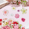 200Pcs 4 Styles Cloth Artificial FLower AJEW-SP0003-69-7