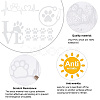 8 Sheets 4 Style Waterproof Heart & Bear Paw Pattern PET Car Decals Stickers STIC-GF0001-03B-5