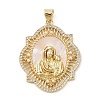 Brass Micro Pave Clear Cubic Zirconia Pendants KK-Q813-16D-G-1