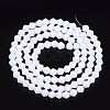 Opaque Solid Color Glass Beads Strands GLAA-Q080-4mm-B05-2