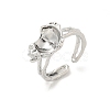 Brass Cup Peg Open Cuff Ring Settings KK-G518-10P-03-1