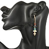 Natural & Synthetic Gemstone Dangle Earrings EJEW-JE07531-2