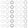 120Pcs 6 Styles Tibetan Style Alloy Linking Rings FIND-CA0007-42-1