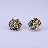 Colorful Pattern Printed Silicone Focal Beads SI-JX0022A-02-1