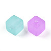 Frosted Transparent Acrylic Beads FACR-N006-03-2