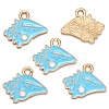 Sea Animal Alloy Enamel Pendants PW-WGE87A6-14-1