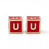Rack Plating Brass Enamel Beads KK-B060-04G-03U-2