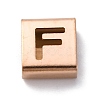Ion Plating(IP) 304 Stainless Steel Square Slide Charms STAS-L132-08F-RG-1