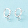 304 Stainless Steel Stud Earring Findings X-STAS-P308-02A-S-2
