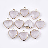 Electroplate Natural Quartz Crystal Pendants G-T112-03I-1